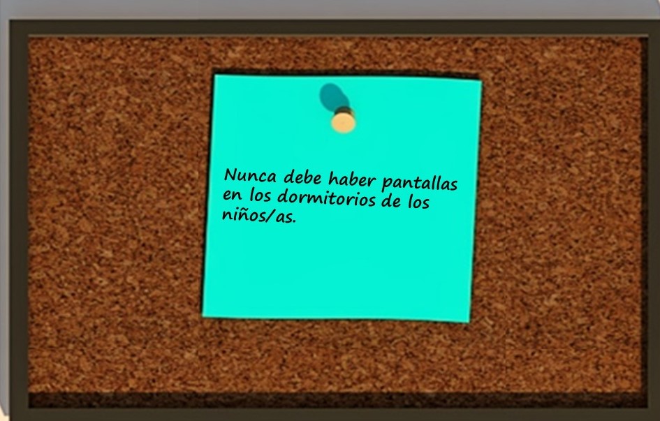 No debe haber pantallas en los dormitorios de los menores